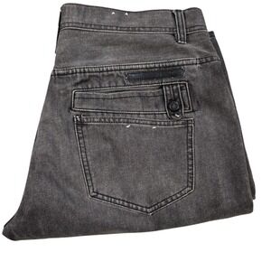 Orisue Rethink Denim Mens Charcoal Gray Straight Jeans Mid Rise Button Fly Sz 40